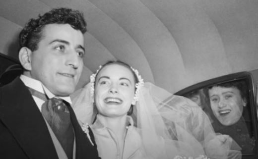 Patricia Beech and Tony Bennett on their big day